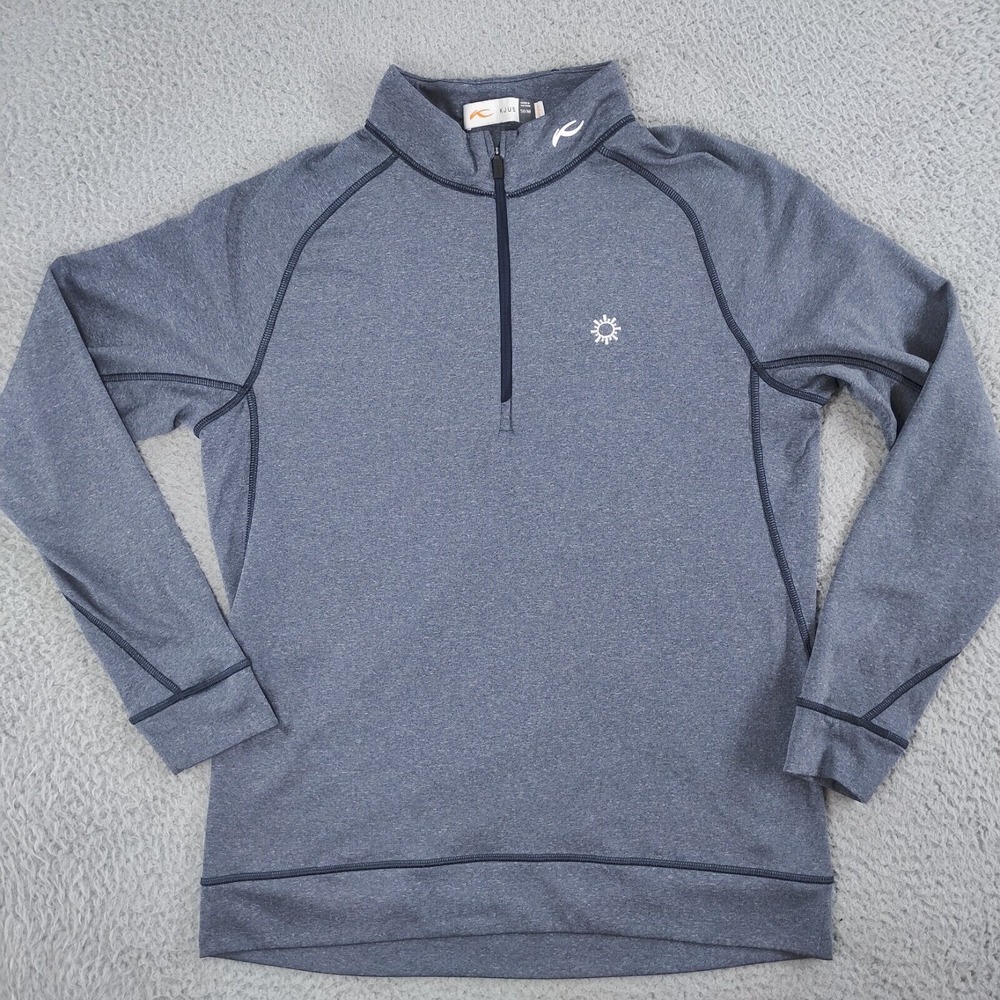 KJUS Keano 1/2 Zip Golf Pullover Mens M / 50 Gray Athletic Performance Stretch